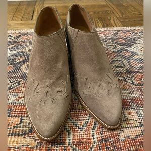 Western suede booties